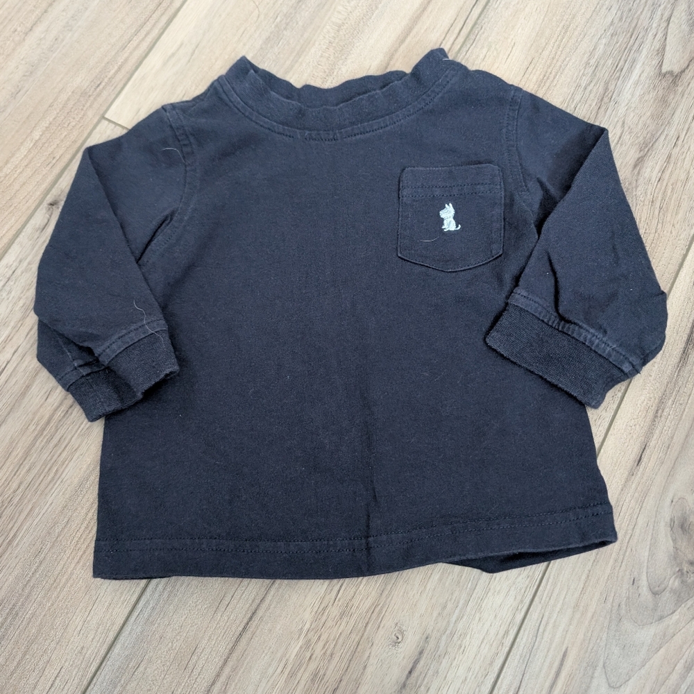 Greendog Blue Long Sleeve Tee Comfortable Cotton Crewneck Sz 12 months